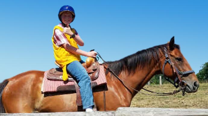 Camp Appanoose Sugar Creek Horse Camp Rider and Horse in field